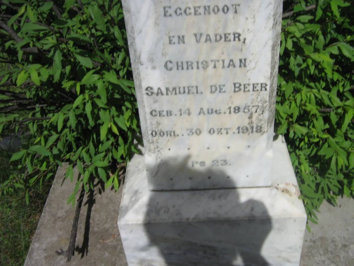 BEER Christian Samuel, de 1857-1918