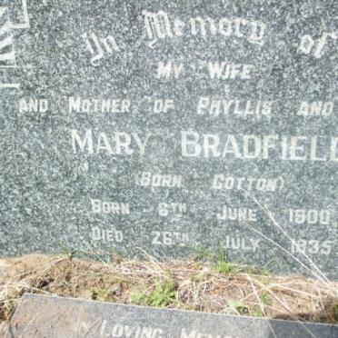 BRADFIELD Mary nee COTTON 1900-1935