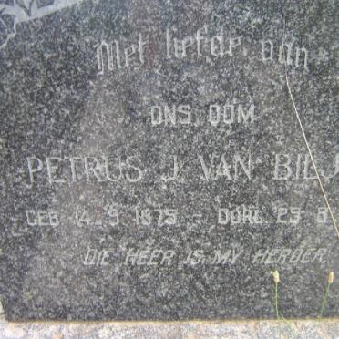BILJON Petrus J., van 1875-1966