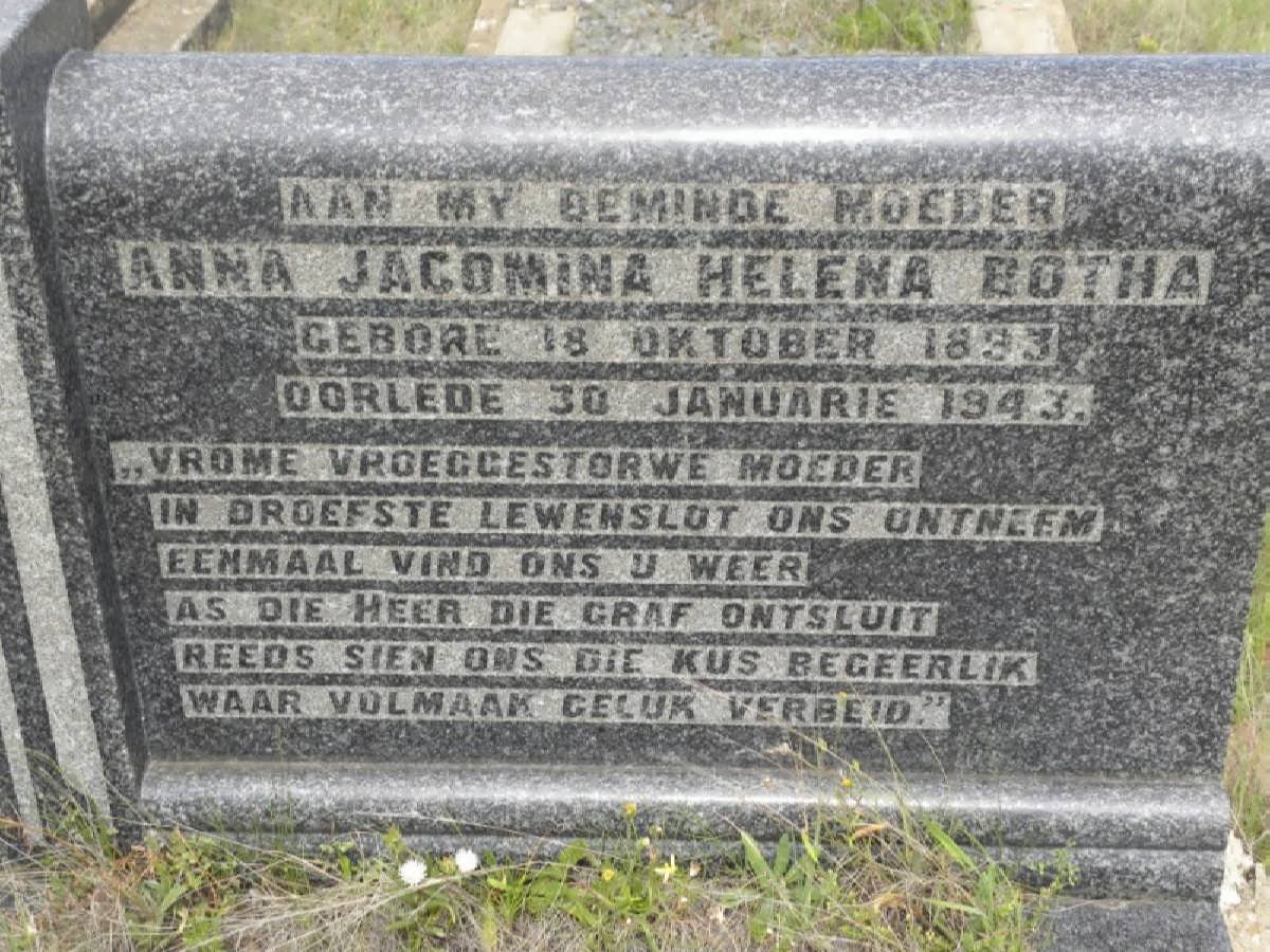 BOTHA Anna Jacomina Helena 1893-1943