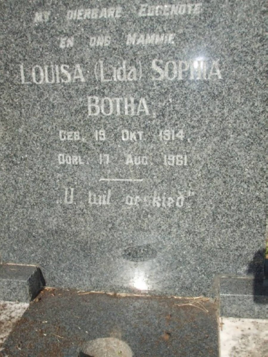 BOTHA Louisa Sophia 1914-1961