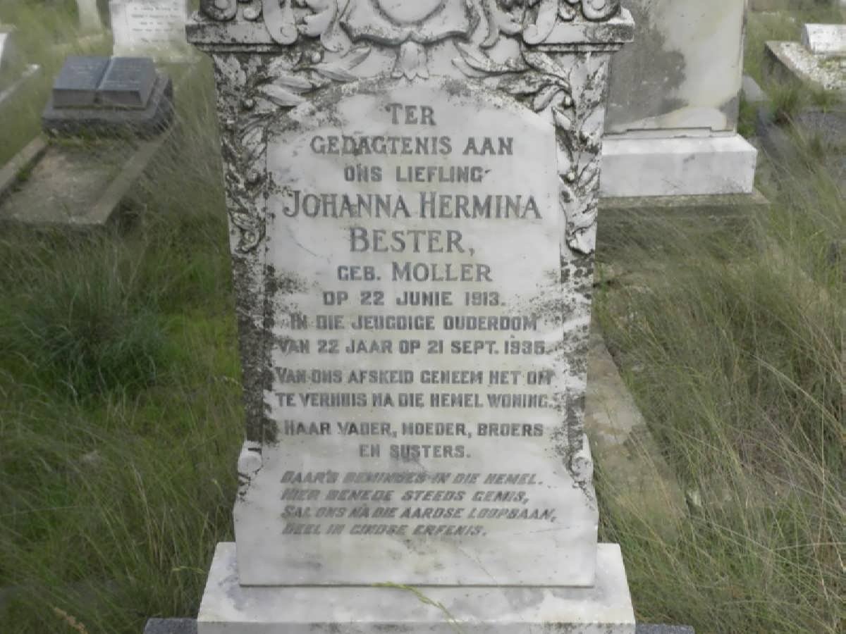BESTER Johanna Hermina nee MOLLER 1913-1935