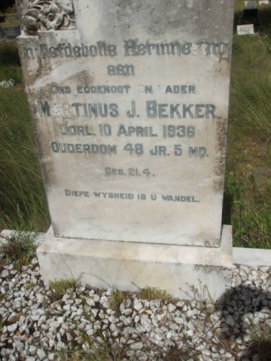 BEKKER Marthinus J. -1936