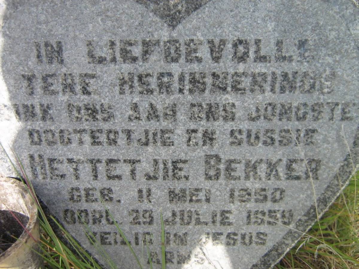 BEKKER Hettetjie 1950-1959