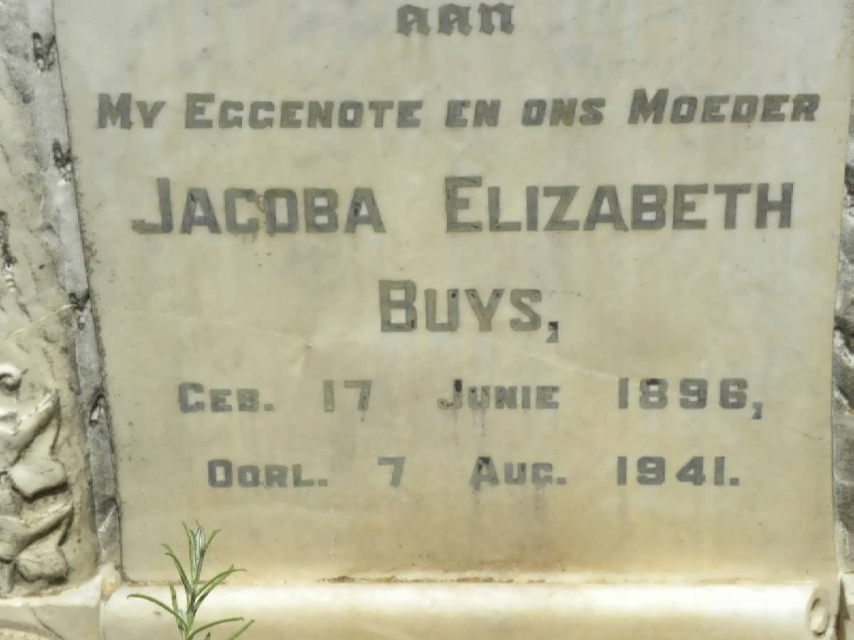 BUYS Jacoba Elizabeth 1896-1941