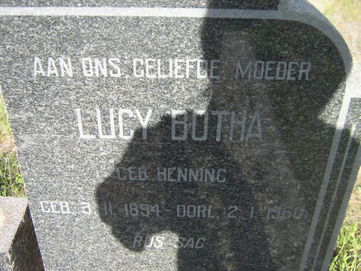 BOTHA Lucy nee HENNING 1894-1960