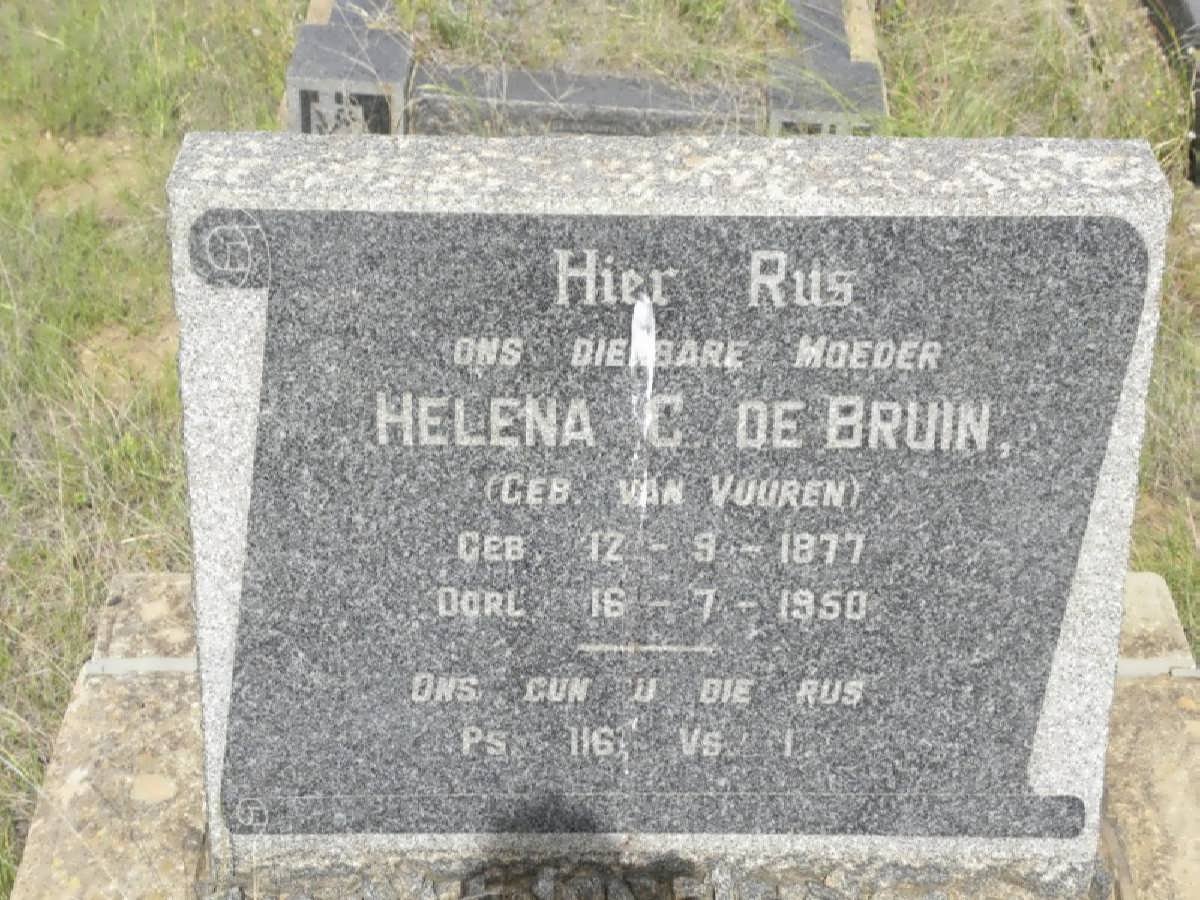 BRUIN Helena C., de nee VAN VUUREN 1877-1950