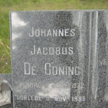 CONING Johannes Jacobus, de 1932-1985
