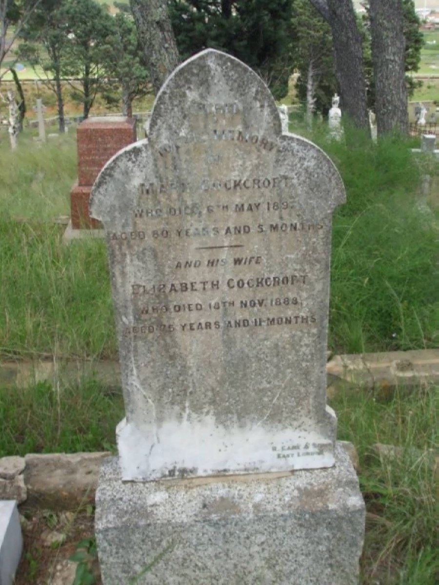 COCKCROFT Mark -1892 &amp; Elizabeth -1888