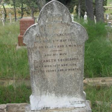 COCKCROFT Mark -1892 &amp; Elizabeth -1888