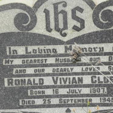 CLOETE Ronald Vivian 1907-1945