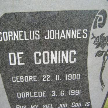 CONING Cornelus Johannes, de 1900-1991