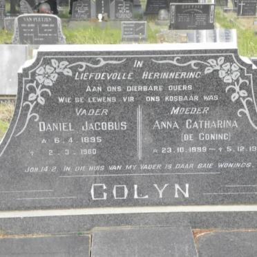 COLYN Daniel Jacobus 1895-1980 &amp; Anna Catharina DE CONING 1899-1976