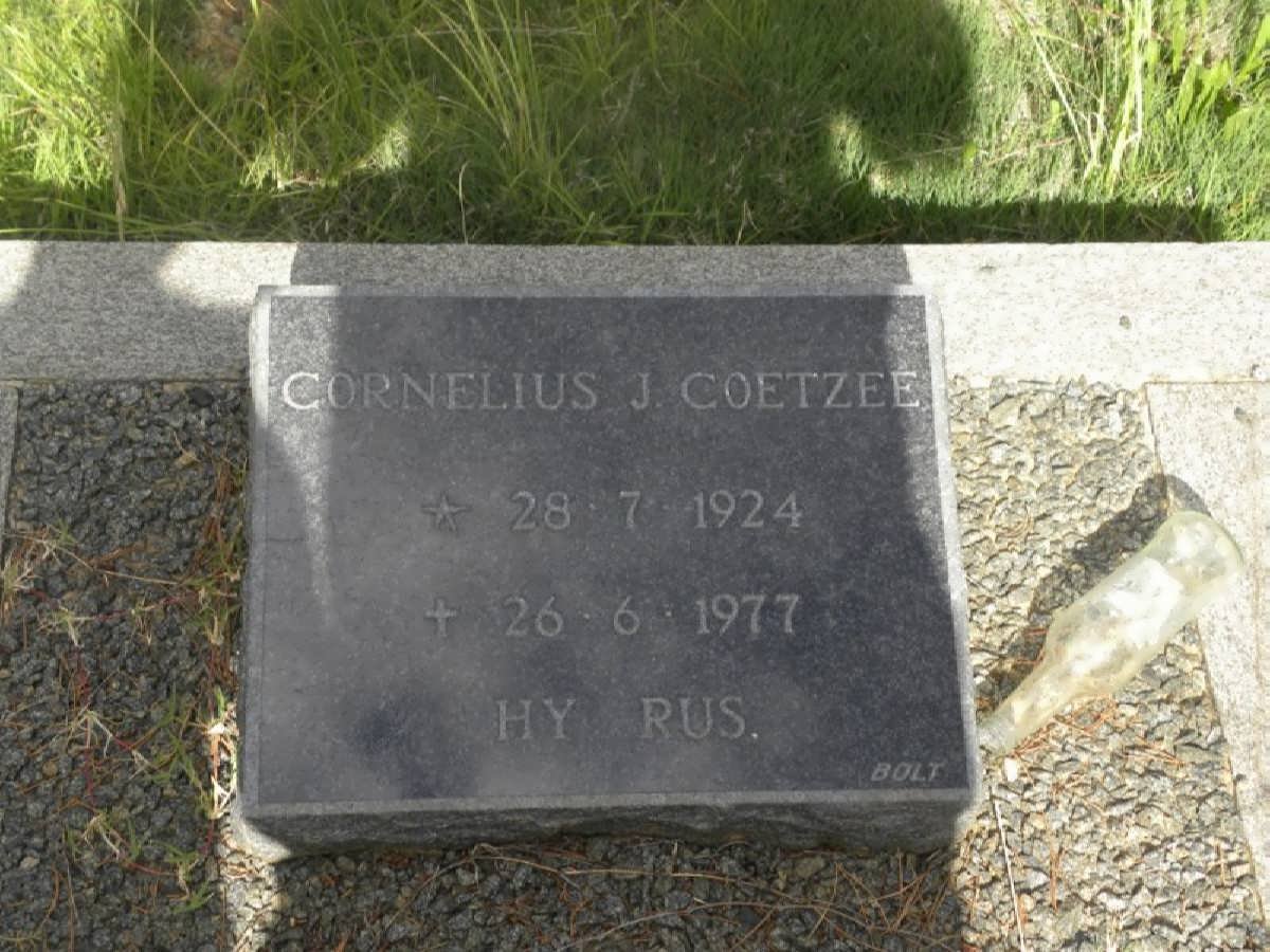 COETZEE Cornelius J. 1924-1977