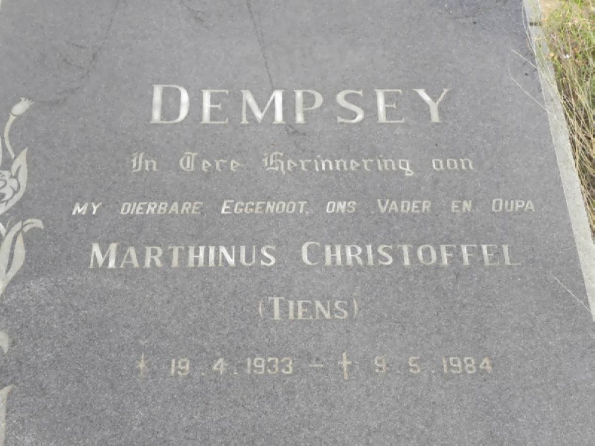 DEMPSEY Marthinus Christoffel 1933-1984