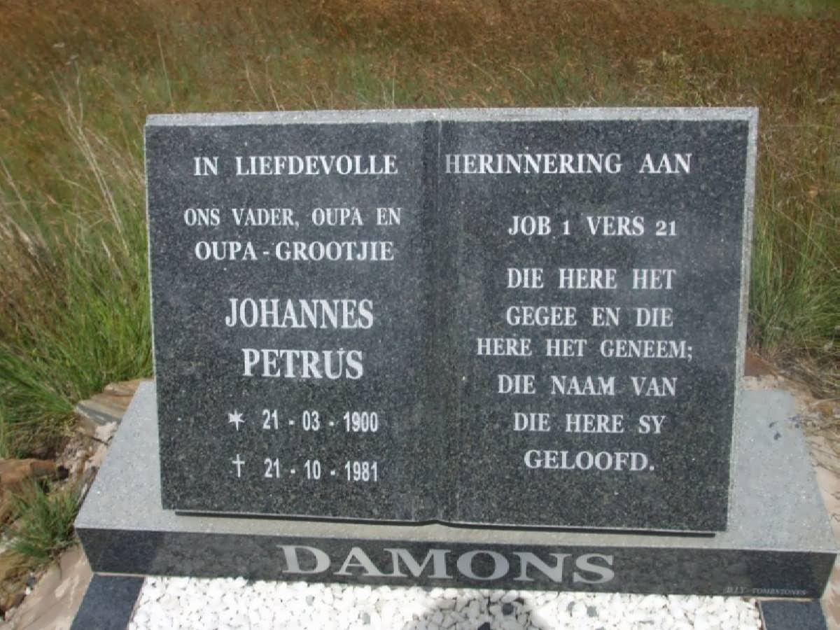 DAMONS Johannes Petrus 1900-1981