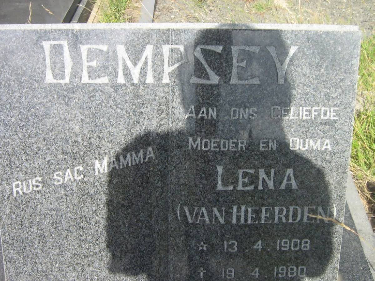 DEMPSEY Lena nee VAN HEERDEN 1908-1980