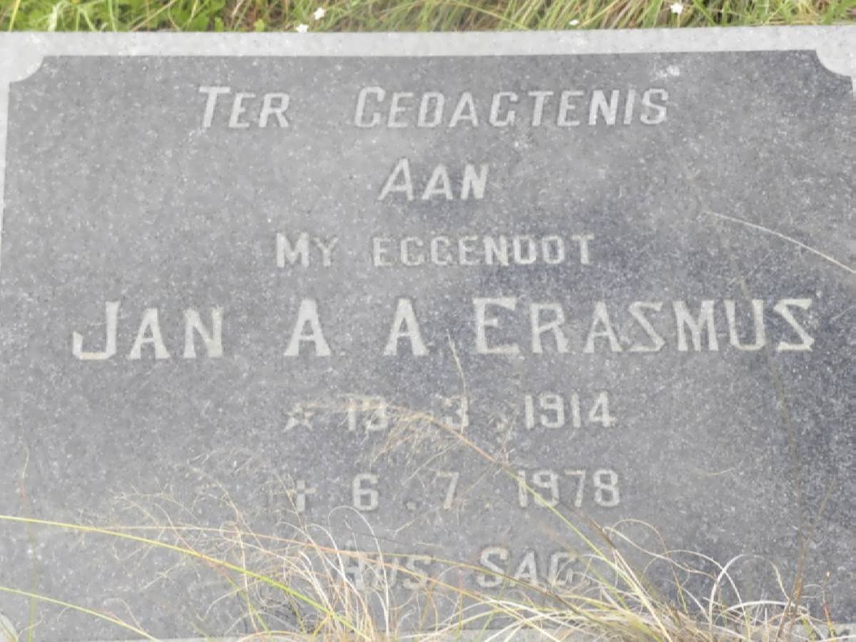 ERASMUS Jan A.A. 1914-1978