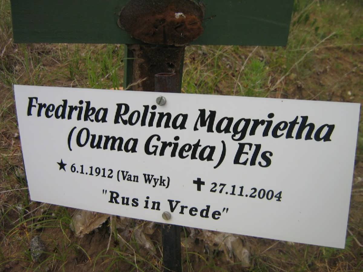 ELS Fredrika Rolina Magrietha nee VAN WYK 1912-2004
