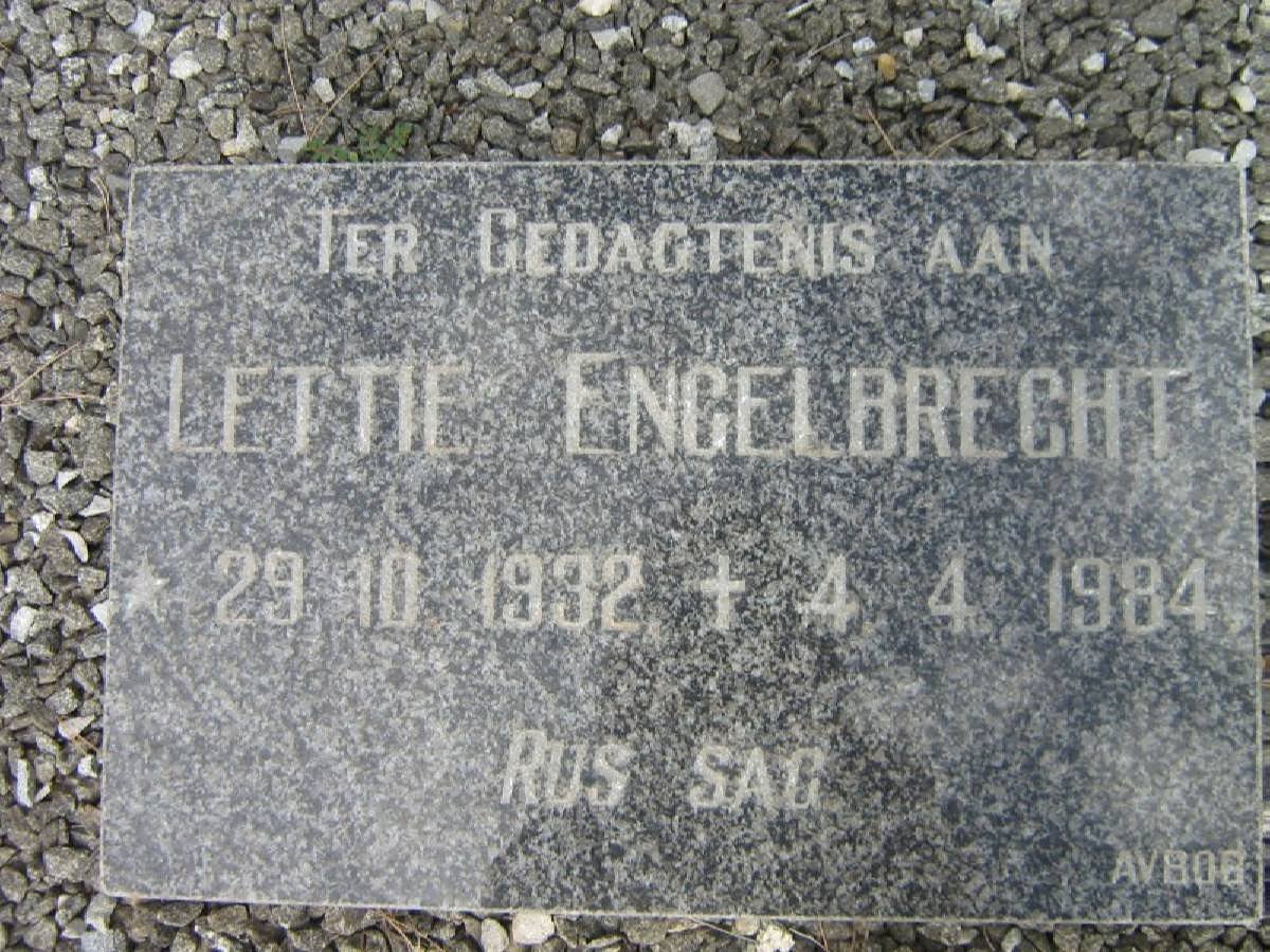 ENGELBRECHT Lettie 1932-1984