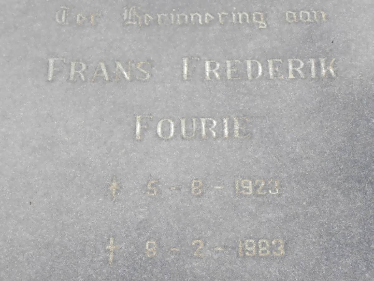 FOURIE Frans Frederik 1923-1983