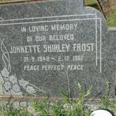 FROST Johnette Shirley 1948-1961