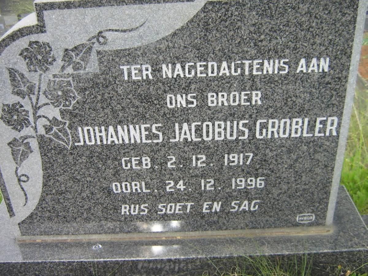 GROBLER Johannes Jacobus 1917-1996