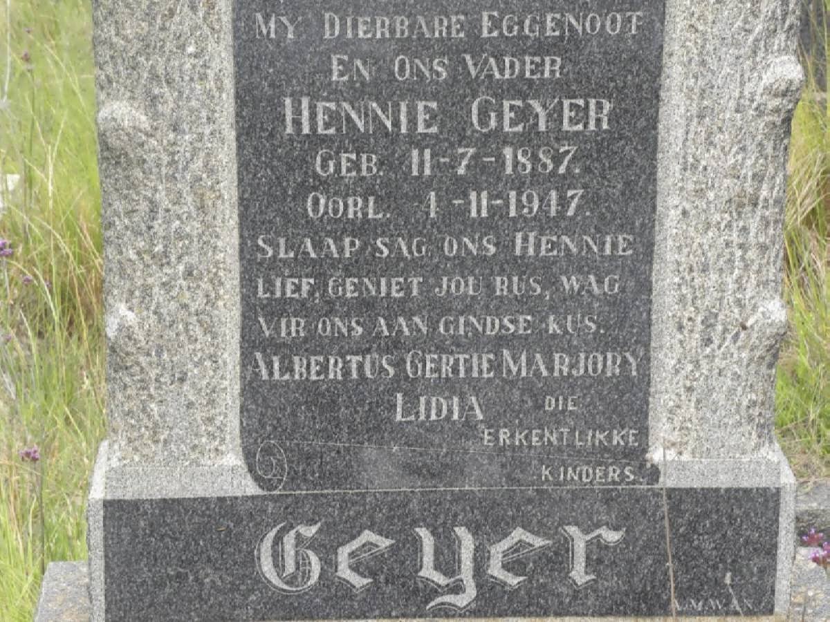 GEYER Hennie 1887-1947