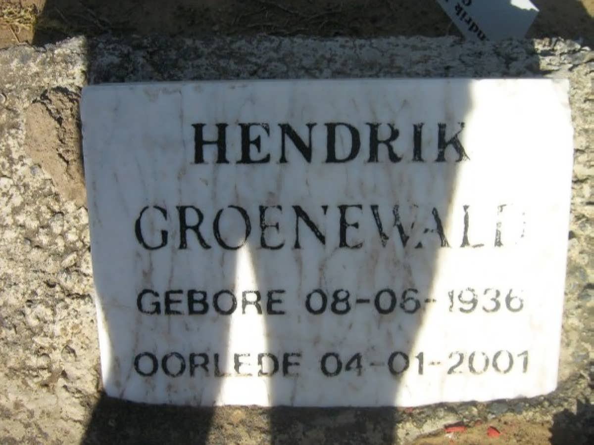 GROENEWALD Hendrik 1936-2001
