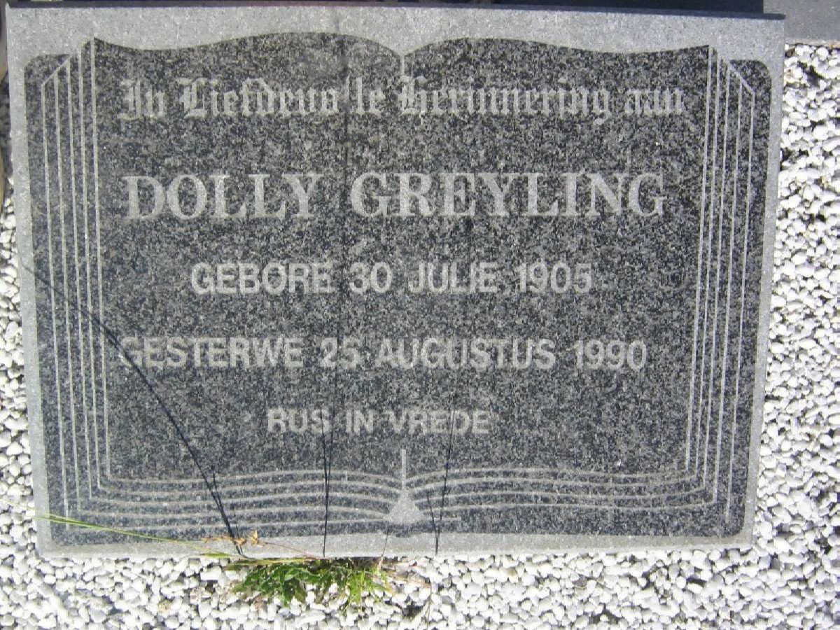 GREYLING Dolly 1905-1990