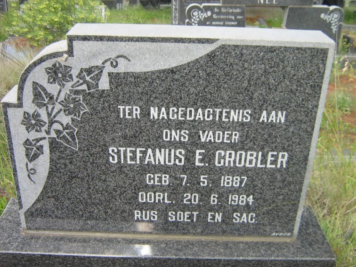 GROBLER Stefanus E. 1887-1984