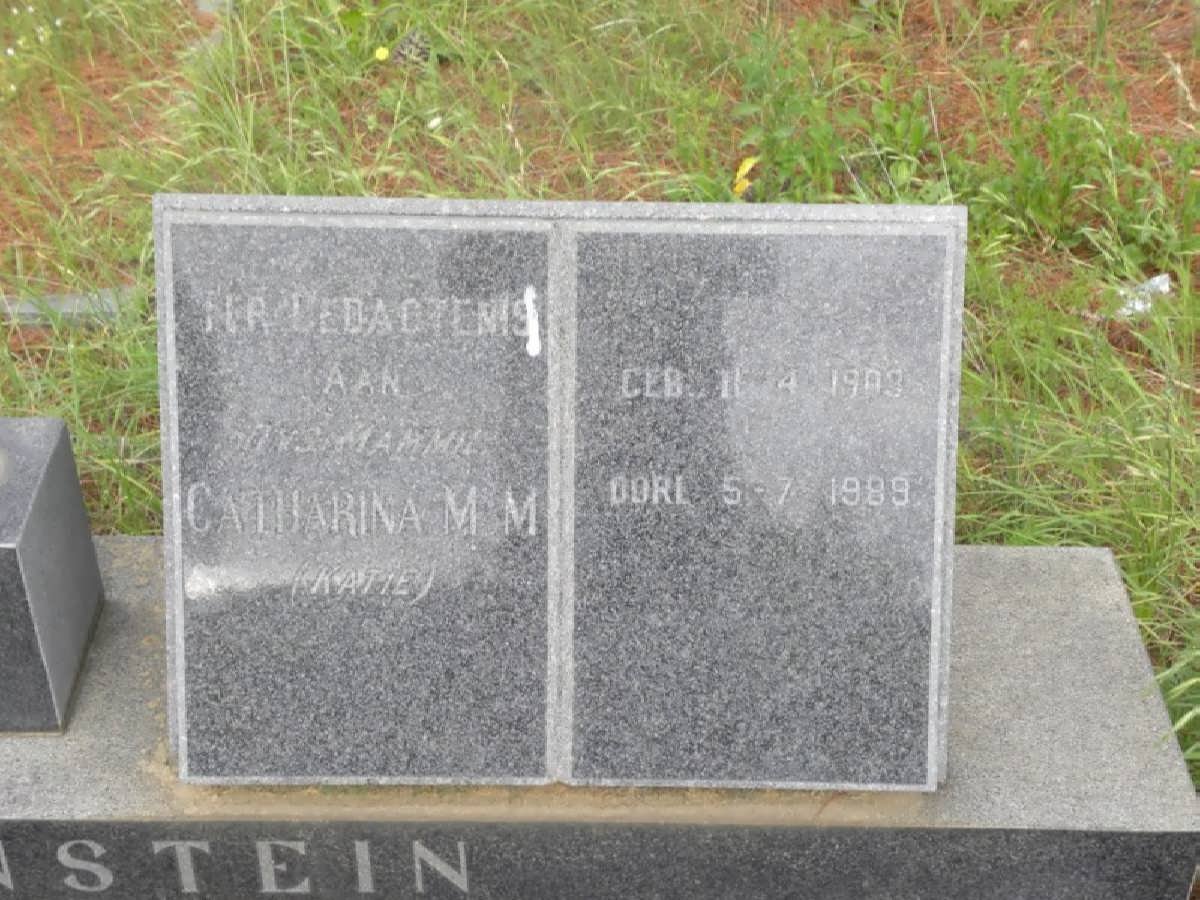 GREYVENSTEIN  Catharina M.M. 1903-1989.