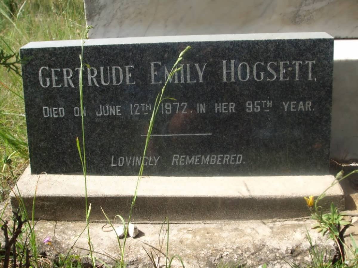 HOGSETT Gertrude Emily -1972