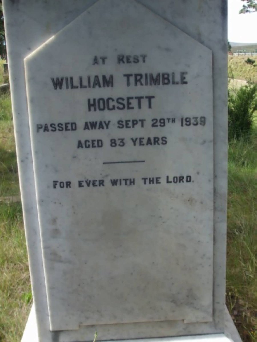 HOGSETT William Trimble -1939