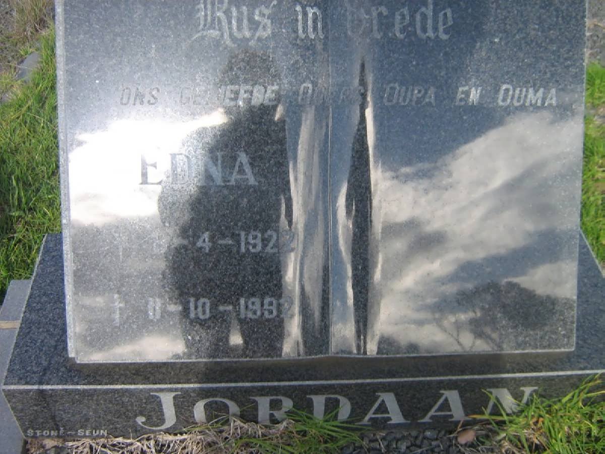 JORDAAN Edna 1922-1992