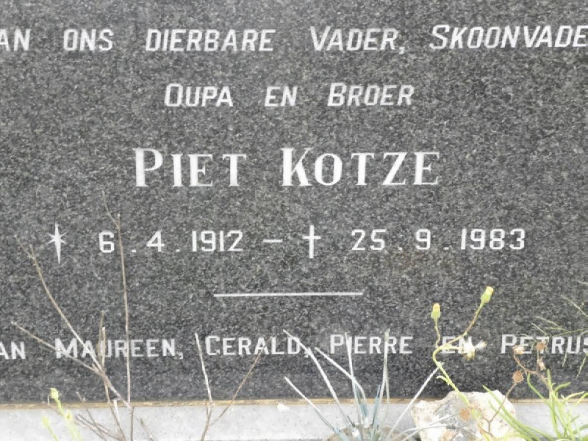 KOTZE Piet 1912-1983