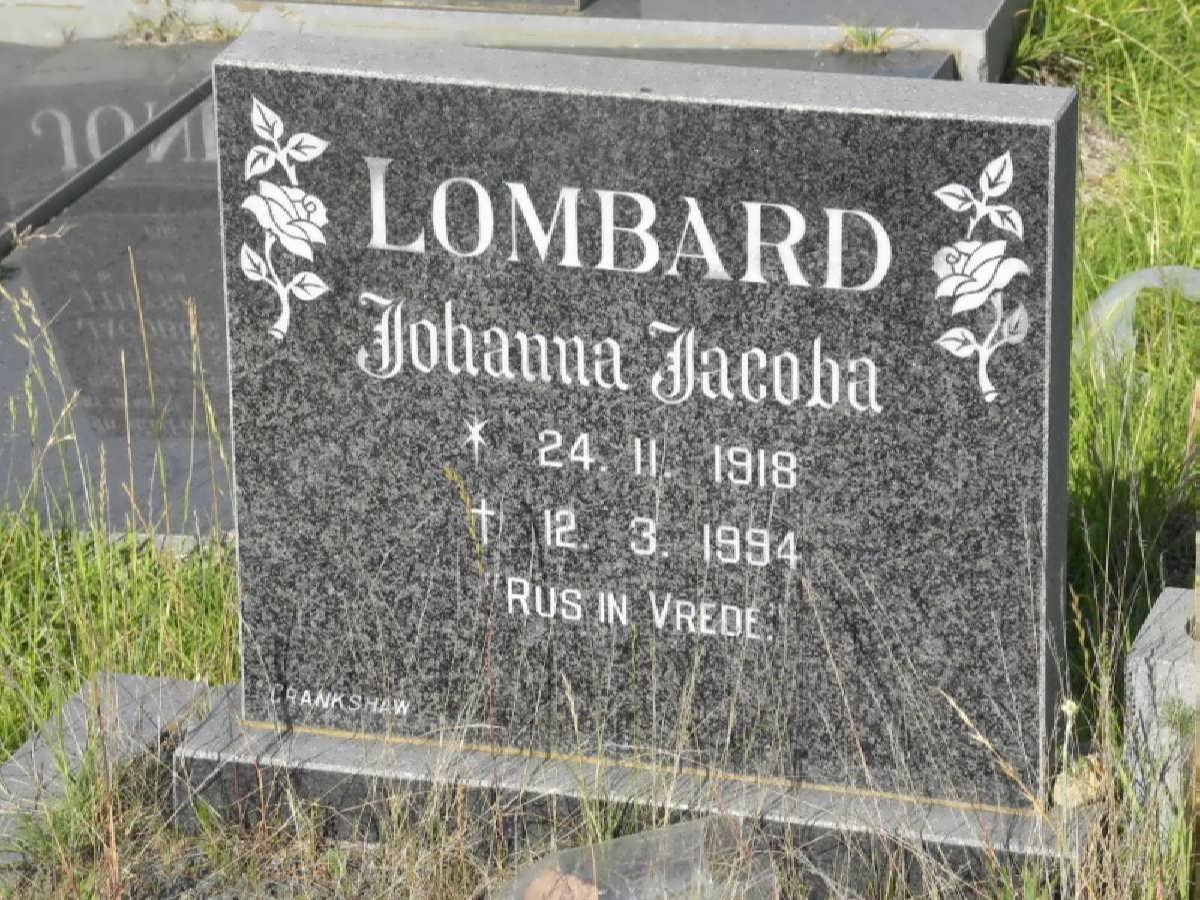 LOMBARD Johanna Jacoba 1918-1994