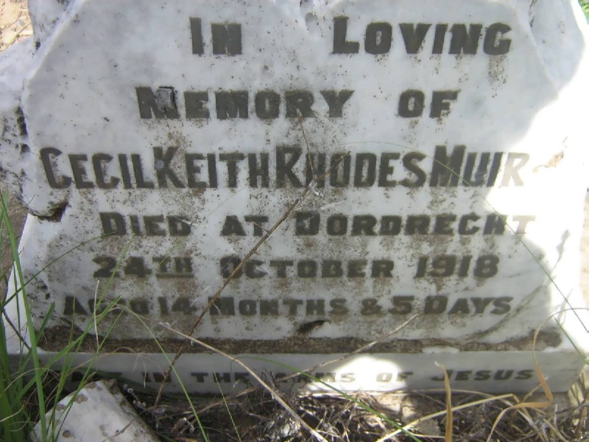 MUIR Cecil Keith Rhodes -1918