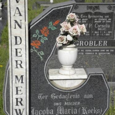 MERWE Jacoba Maria, van der 1922-1996