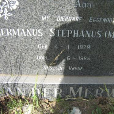 MERWE Hermanus Stephanus, van der 1929-1985