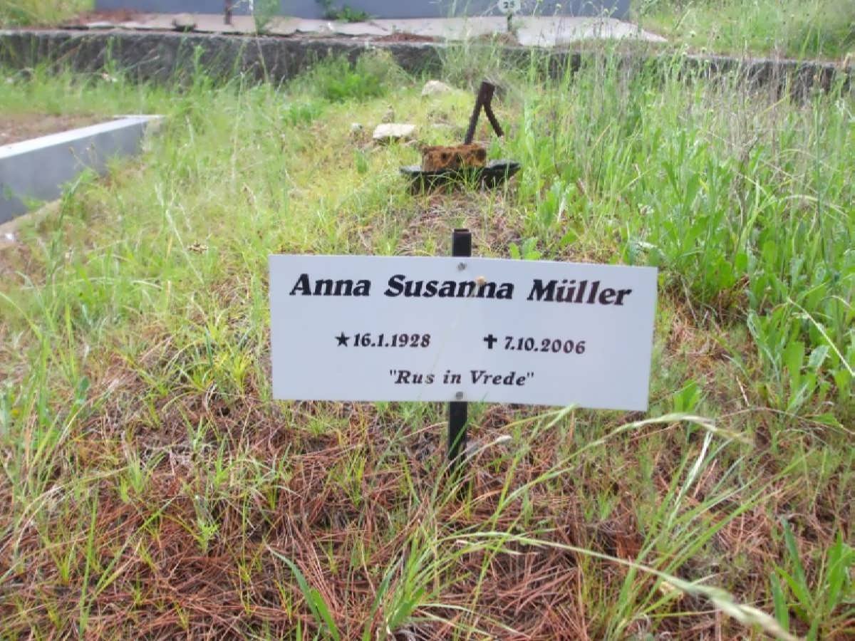 MÜLLER Anna Susanna 1928-2006.