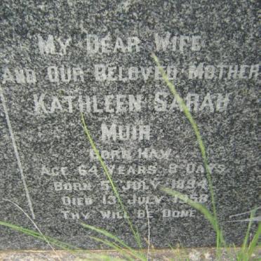 MUIR Kathleen Sarah nee HAW 1894-1958