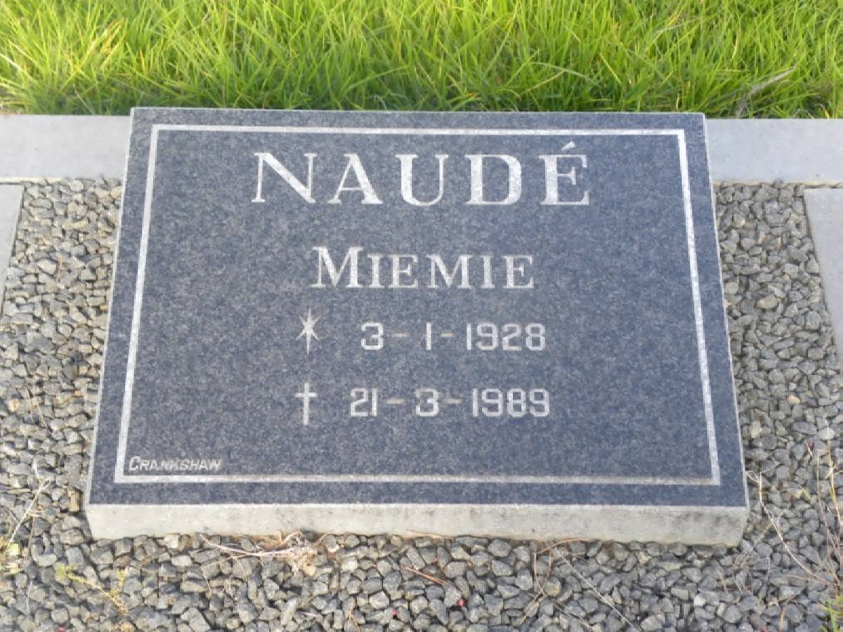 NAUDÉ Miemie 1928-1989