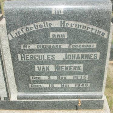 NIEKERK Hercules Johannes, van 1875-1946