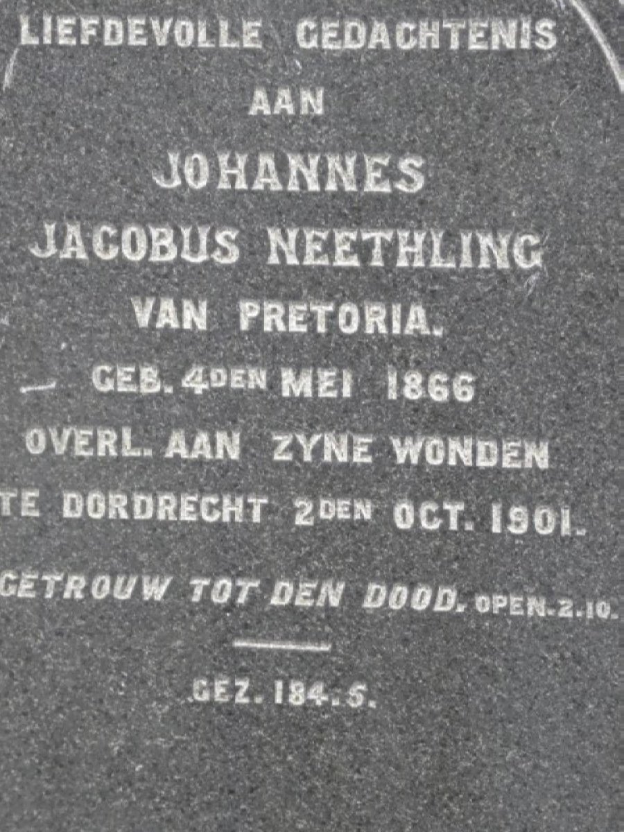 NEETHLING Johannes Jacobus 1866-1901