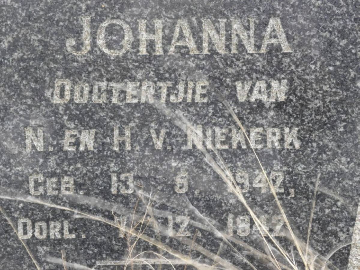 NIEKERK Johanna, van 1942-1942