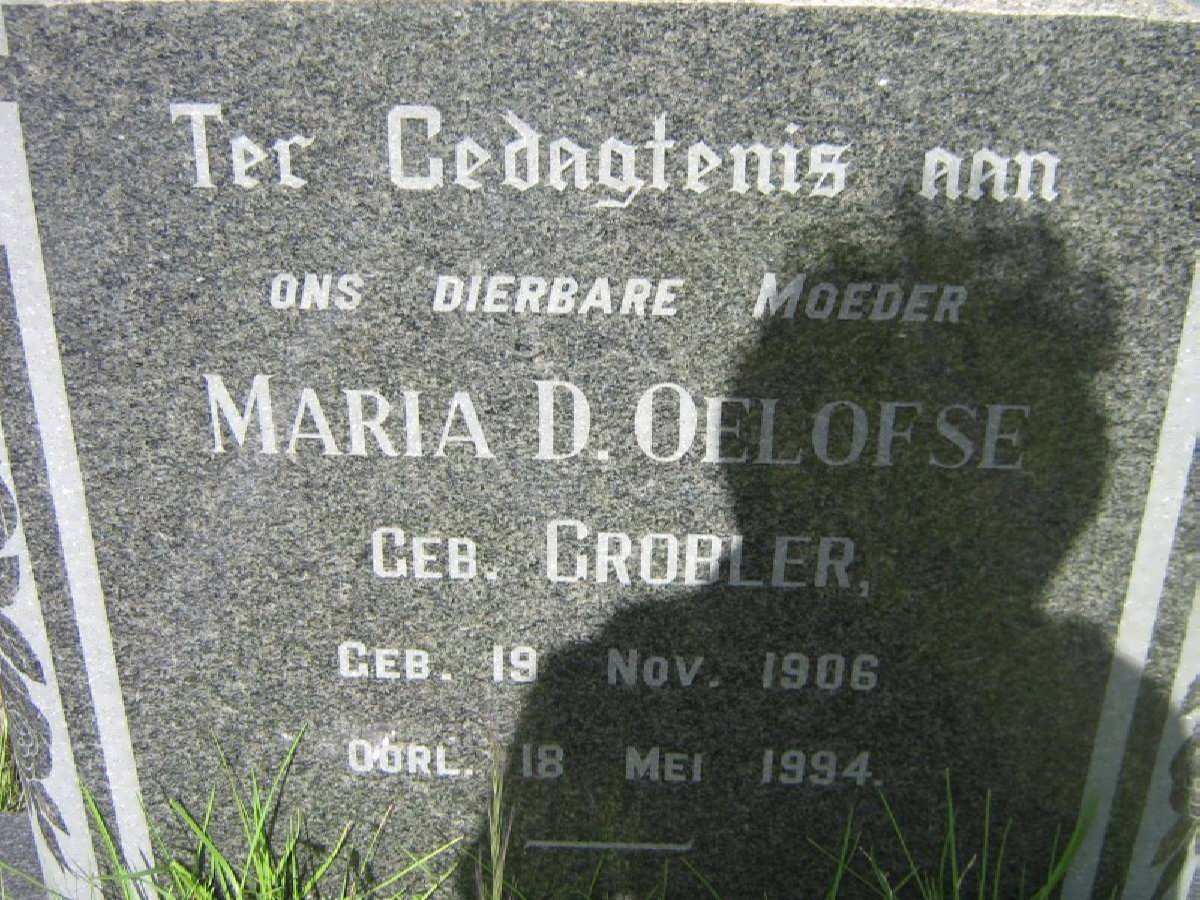 OELOFSE Maria D. nee GROBLER 1906-1994