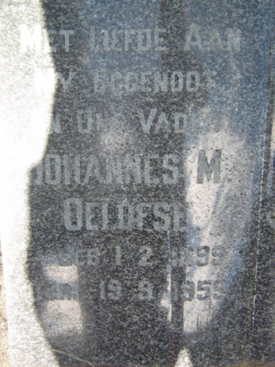 OELOFSE Johannes M 1899-1959
