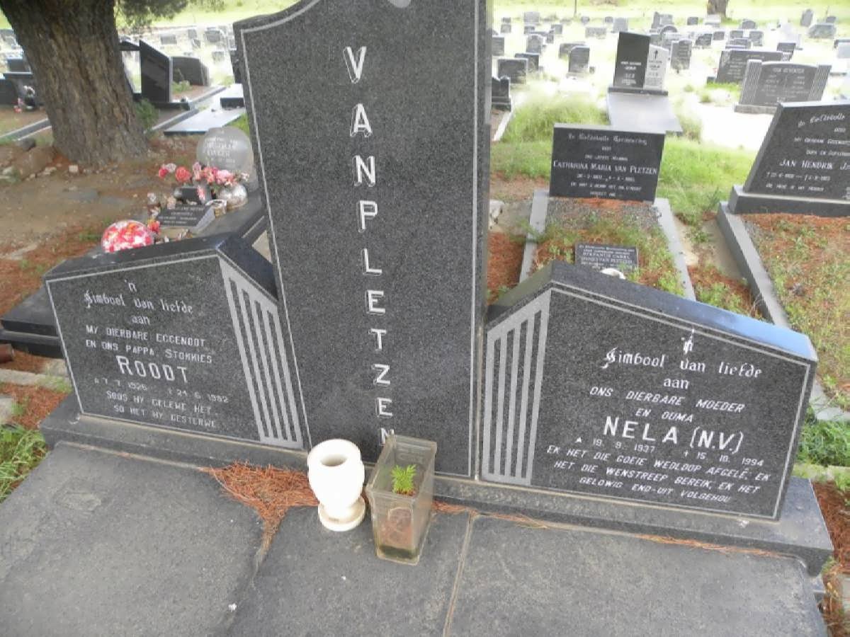 PLETZEN Roodt, van 1926-1982 &amp; Nela N.V. 1937-1994