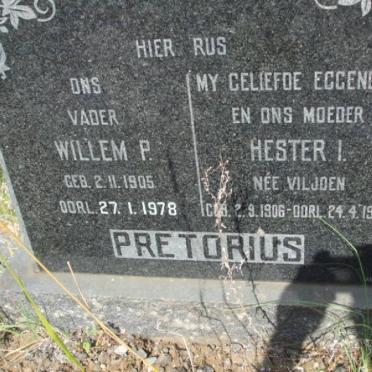 PRETORIUS Willem P. 1905-1978 &amp; Hester I. VILJOEN 1906-1970